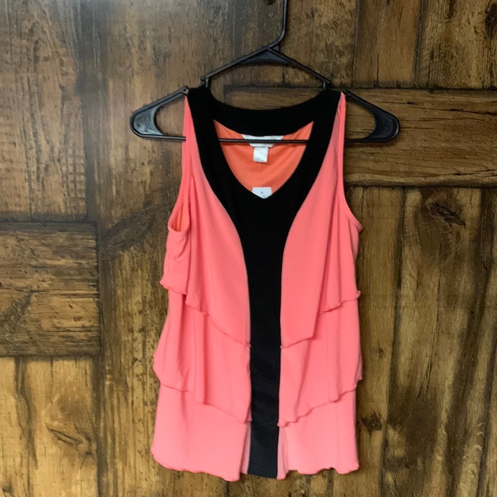 Christopher Banks size Small Coral and Black Dress Top NWT